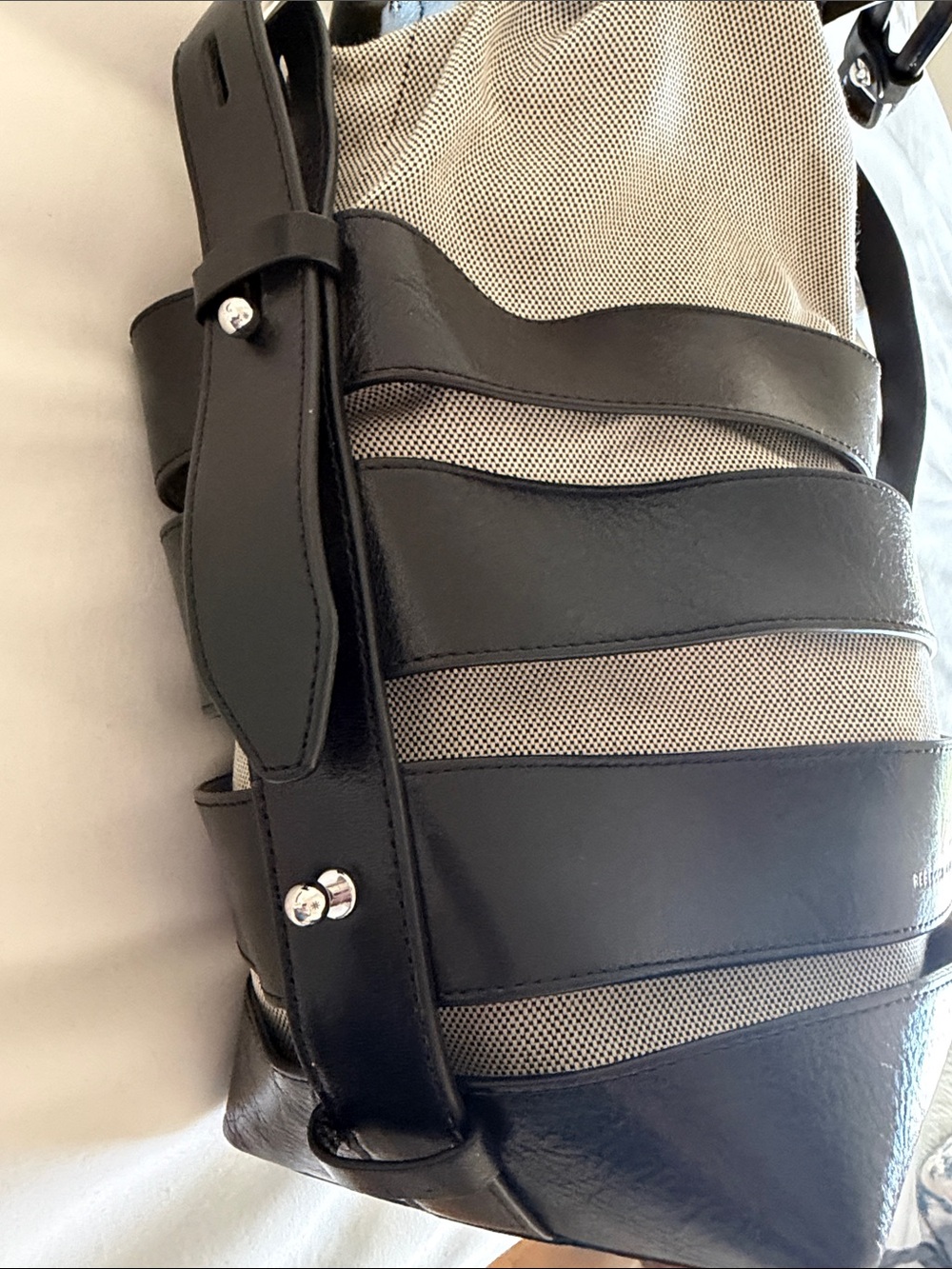 Rebecca Minkoff Black Strapped Bucket Bag/cross body - Picture 3 of 9